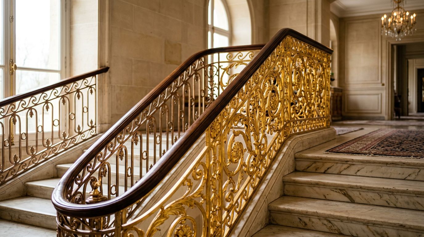 Gold Leaf vs Metallic Paint Stair Railings (2026 Comparison Guide) 3 How Much Do Gold Leaf and Metallic Paint Railings Cost in 2026