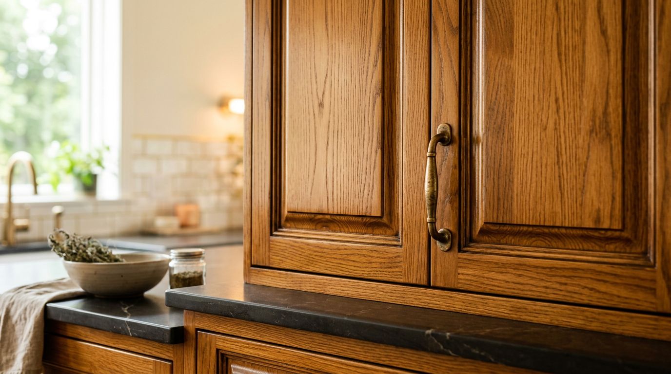 Cabinet Glaze Finishes For Oak Cabinets (2026 Design Guide) 2 What Is Cabinet Glaze and How Does It Work on Oak