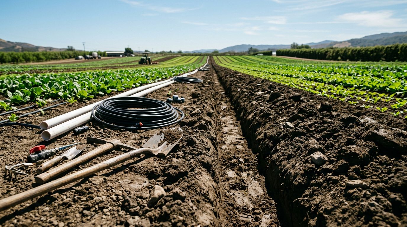 What Are the Main Irrigation Trenching Methods