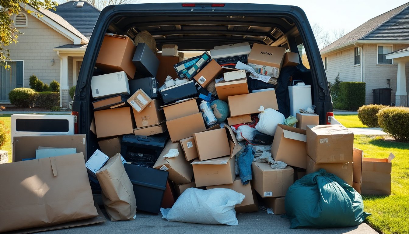 Infographic showing the average cost of junk removal services in 2026 with pricing breakdowns