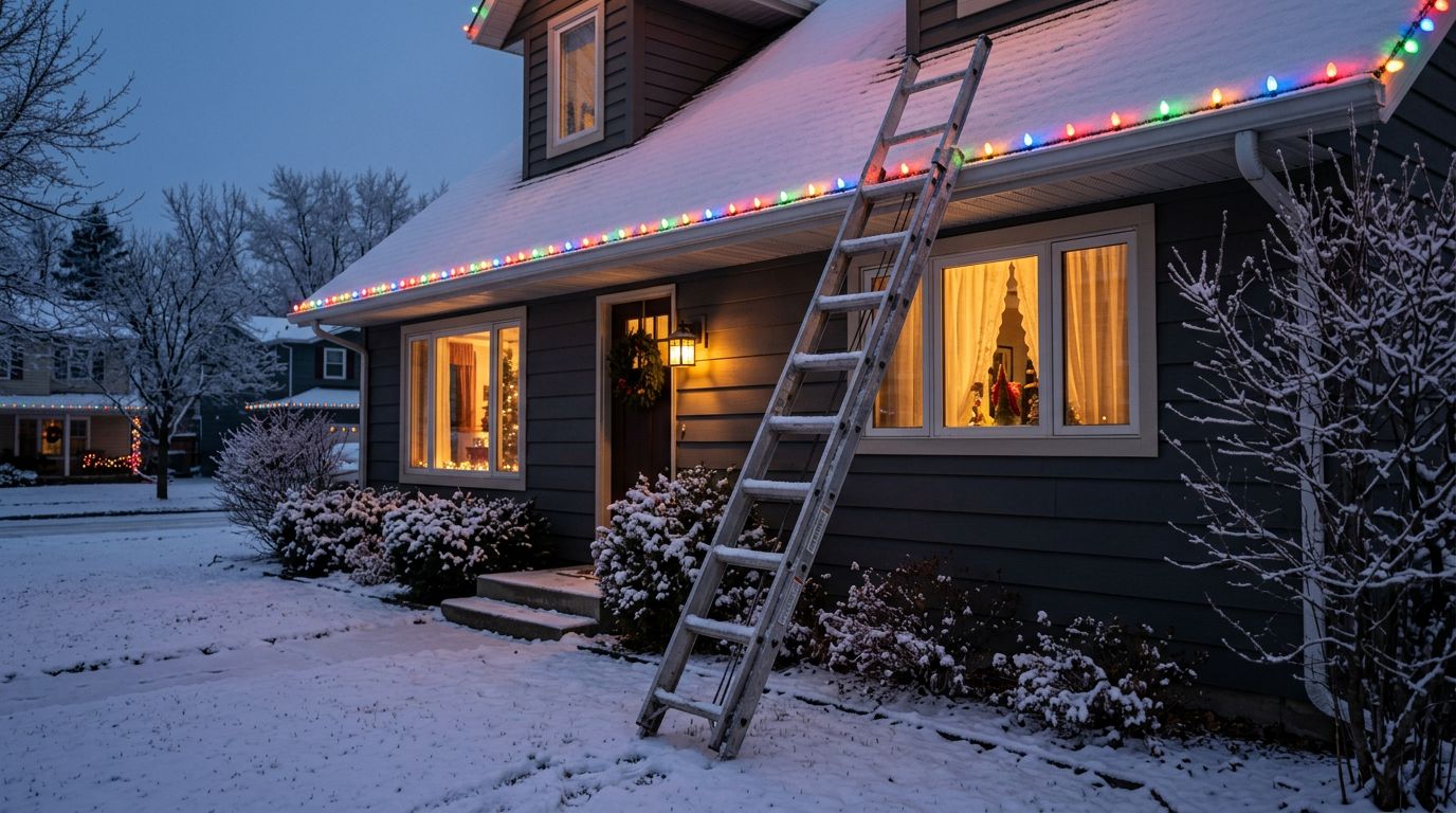 Christmas Light Installation Ladder Safety (Essential Tips 2026) 2 What Type of Ladder Is Best for Hanging Christmas Lights