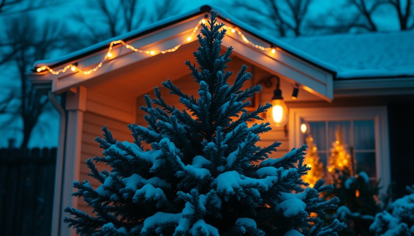 Comparison chart showing LED Christmas lights lasting up to 50,000 hours versus incandescent lights lasting 3,000 hours