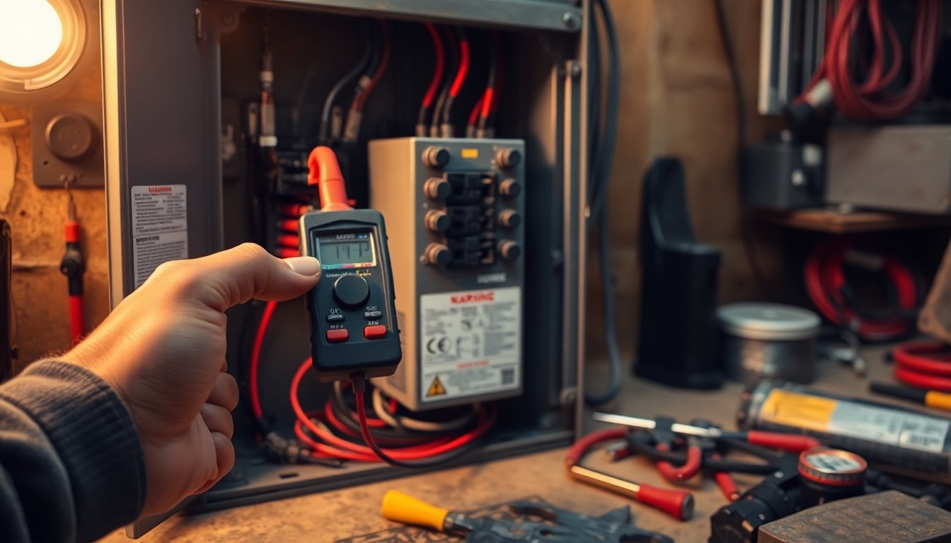How To Wire A New Electrical Circuit (Step-By-Step Safety Guide) 3 Person using a voltage tester to verify a circuit breaker is off and safe before electrical work