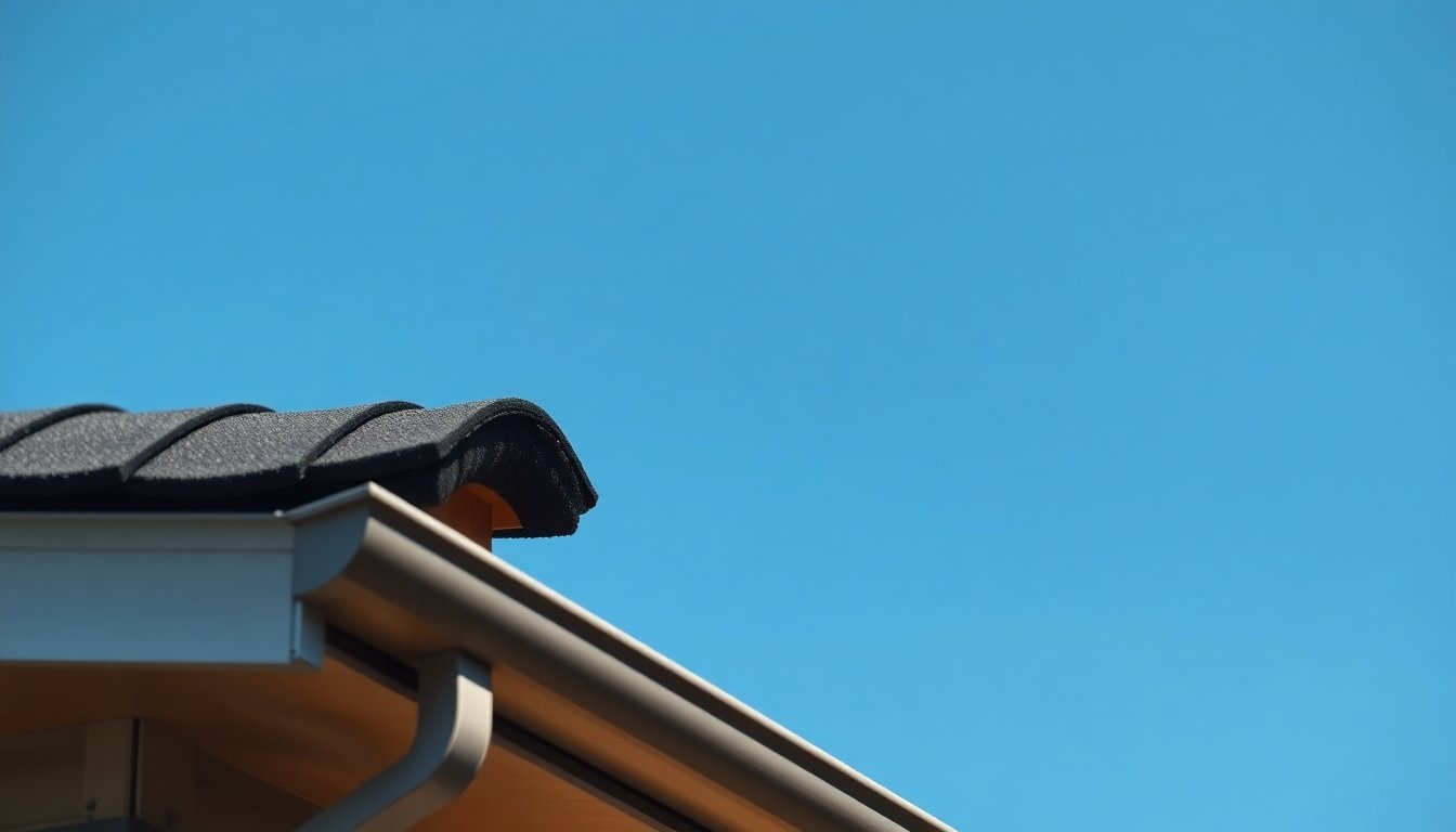 Diagram showing how roof pitch angle affects gutter placement and positioning below the roofline