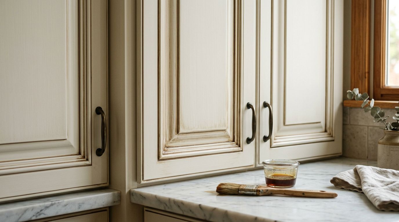 How to Apply Glaze to White Cabinets