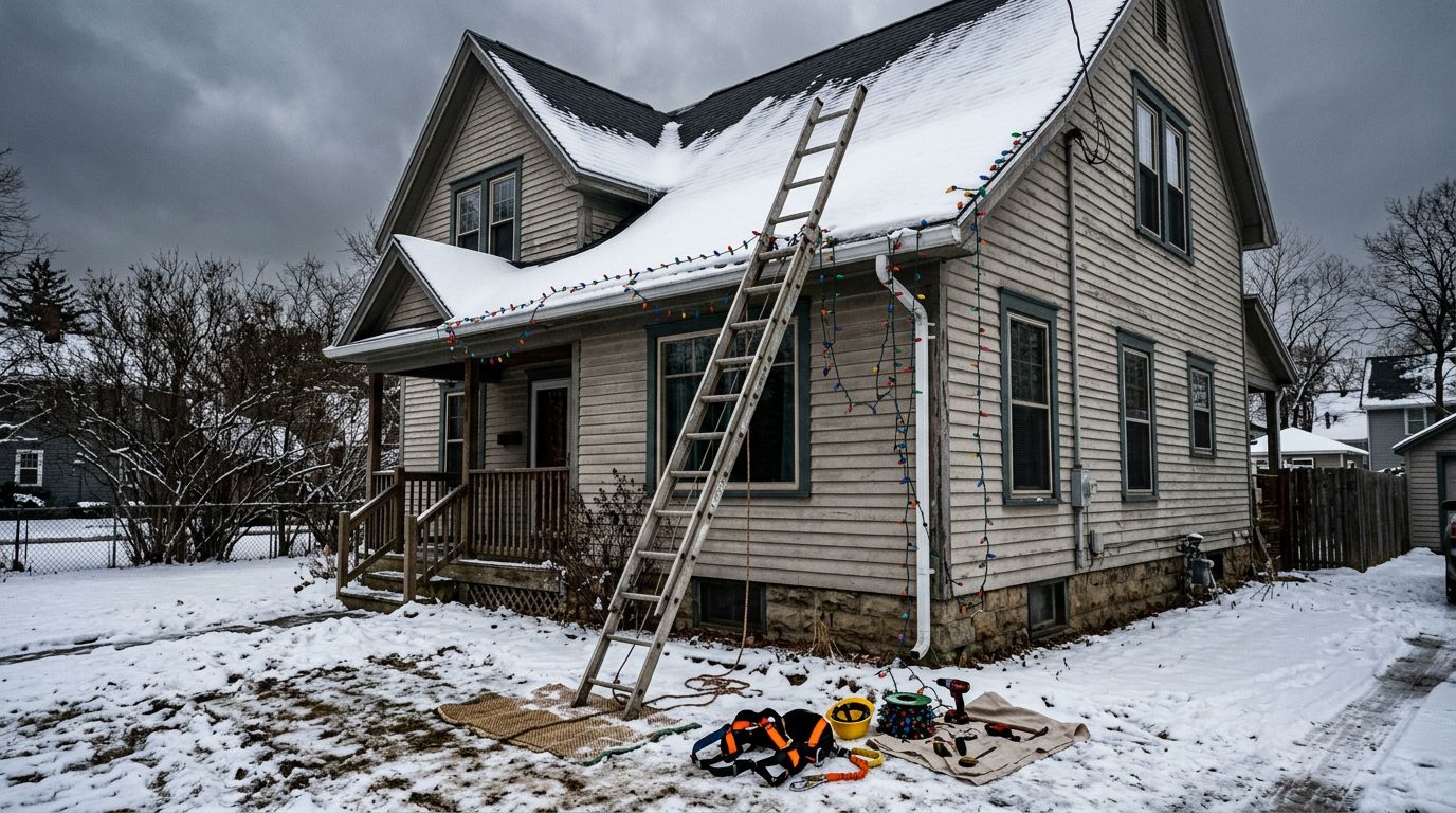What Are the Main Height Safety Risks of Christmas Light Installation