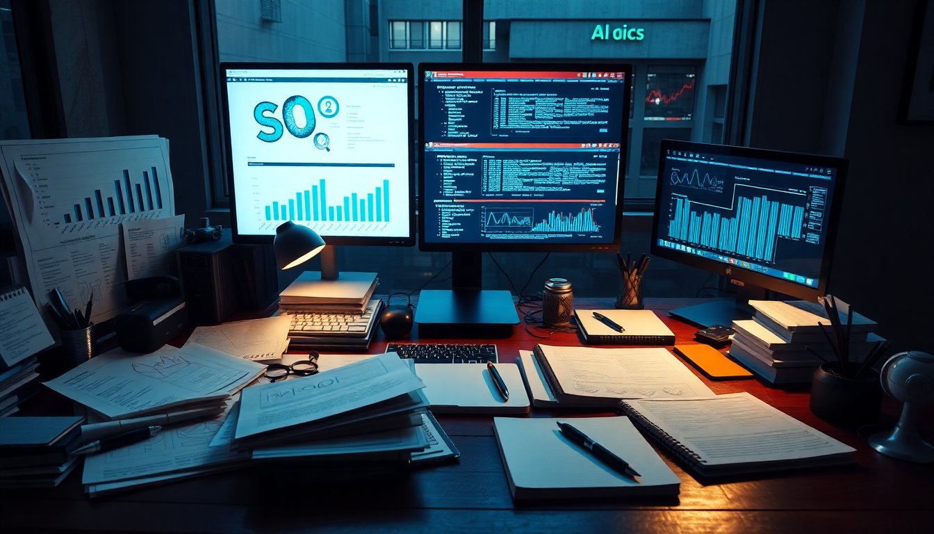 AI robots disrupting traditional SEO strategies with search algorithms and digital marketing tools