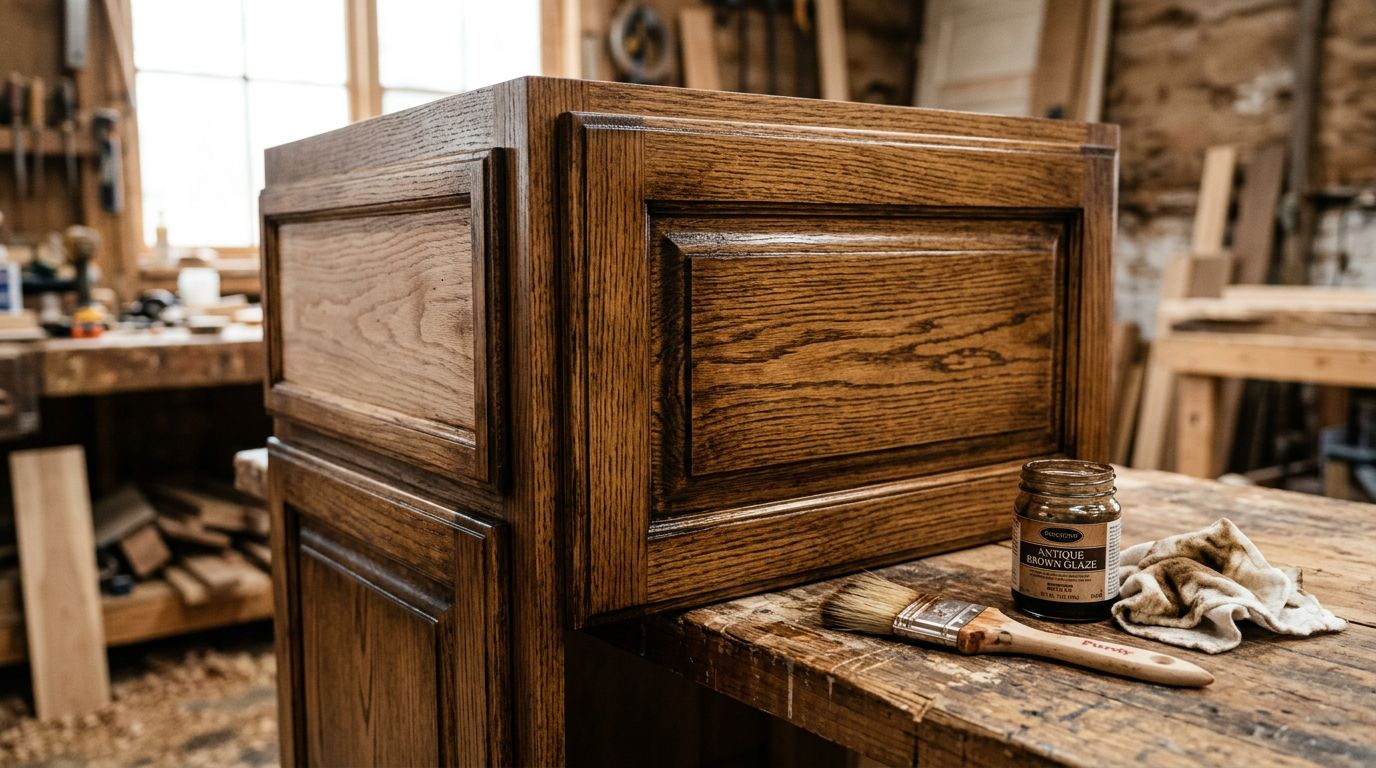 Cabinet Glaze Finishes For Oak Cabinets (2026 Design Guide) 4 How to Apply Glaze Finish to Oak Cabinets Step by Step