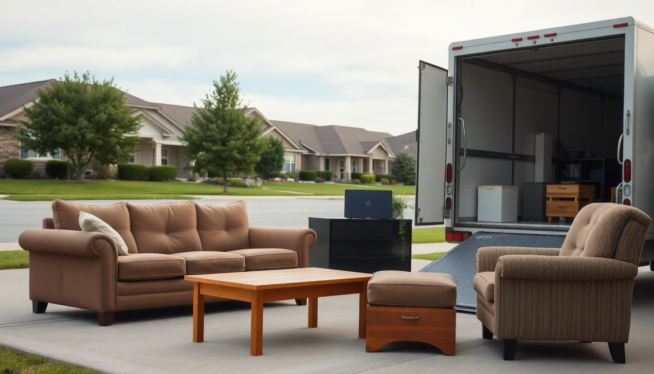 Cost breakdown chart for removing specific furniture items like sofas, mattresses, and appliances