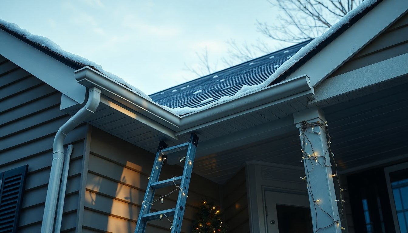 Prepare Home For Christmas Light Installation (Easy Guide) 3 Person inspecting roof shingles and exterior siding for damage before installing holiday lights