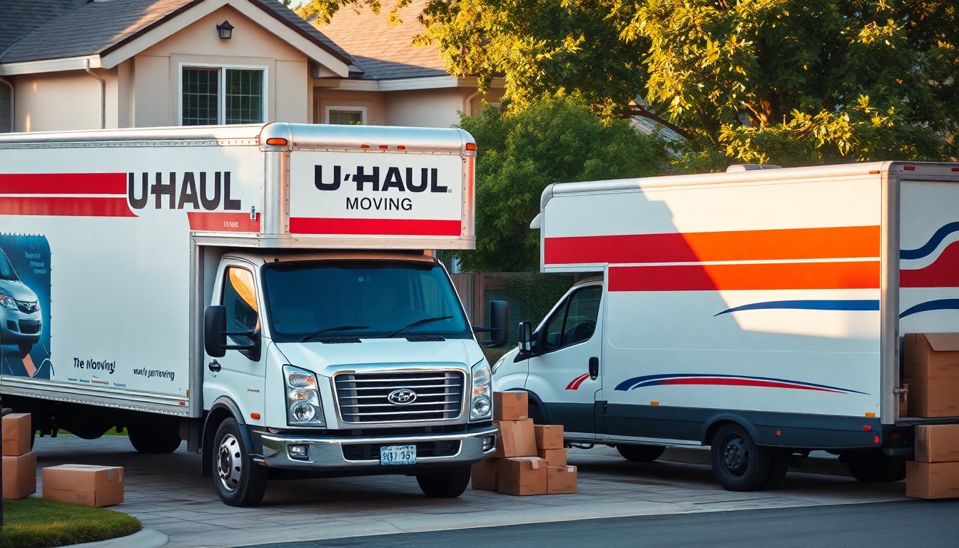 U-Haul moving truck rental parked with 2026 pricing and cost breakdown information