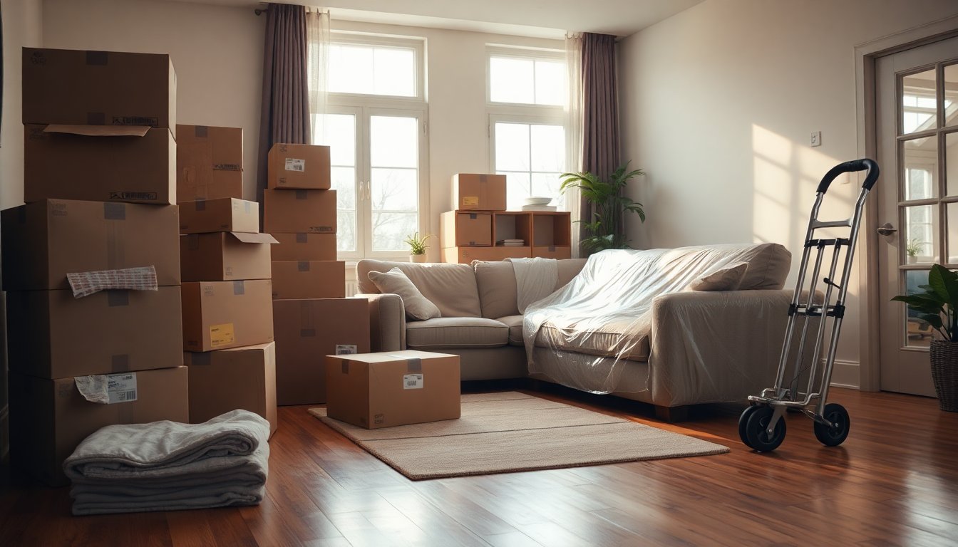 Infographic showing key factors affecting furniture removal prices, including distance, item size, volume, labor, and access.