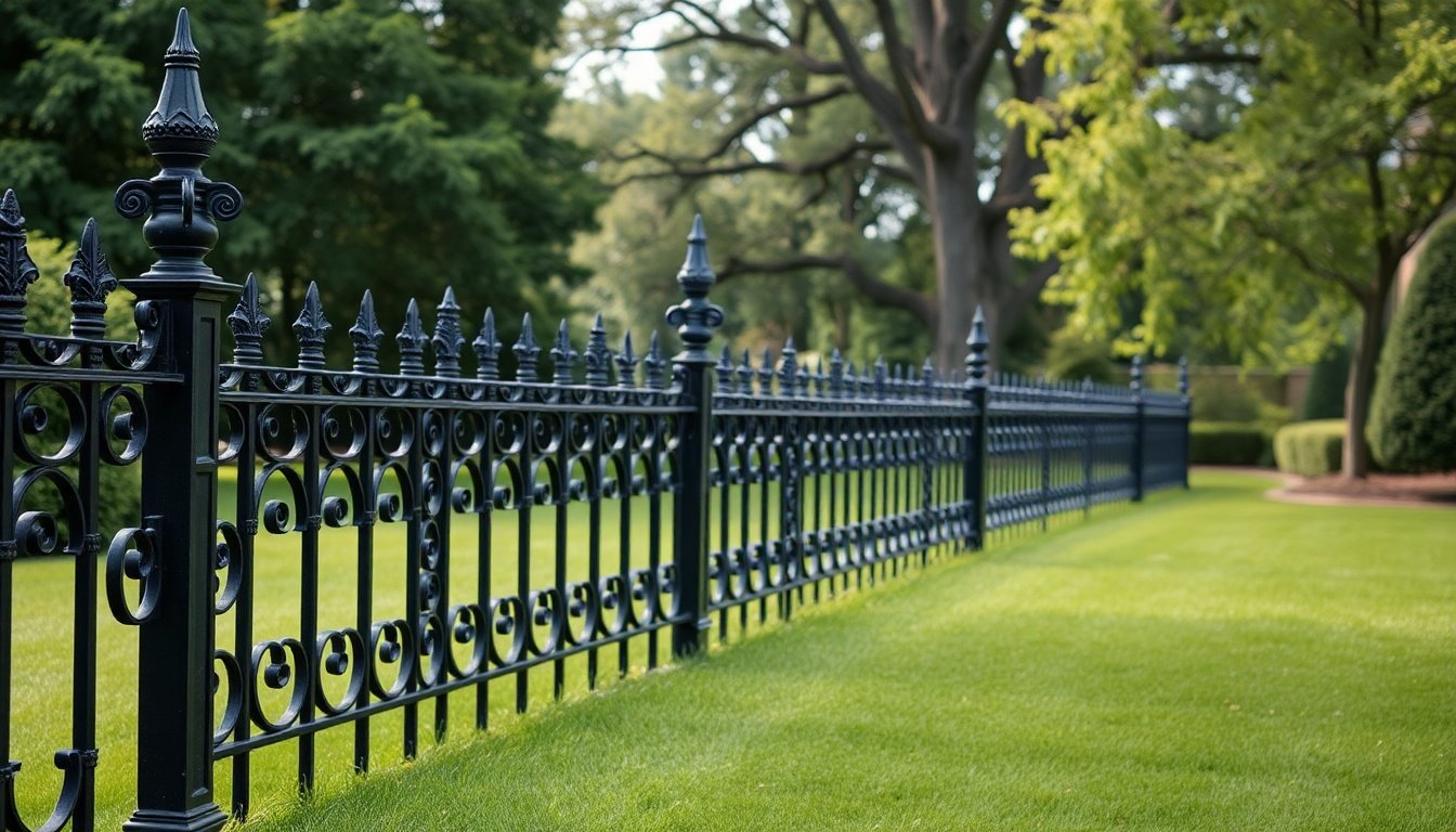 How Much Wrought Iron Fence Cost (2026 Pricing Guide) 2 Wrought iron fence cost breakdown showing price per linear foot for residential property installation