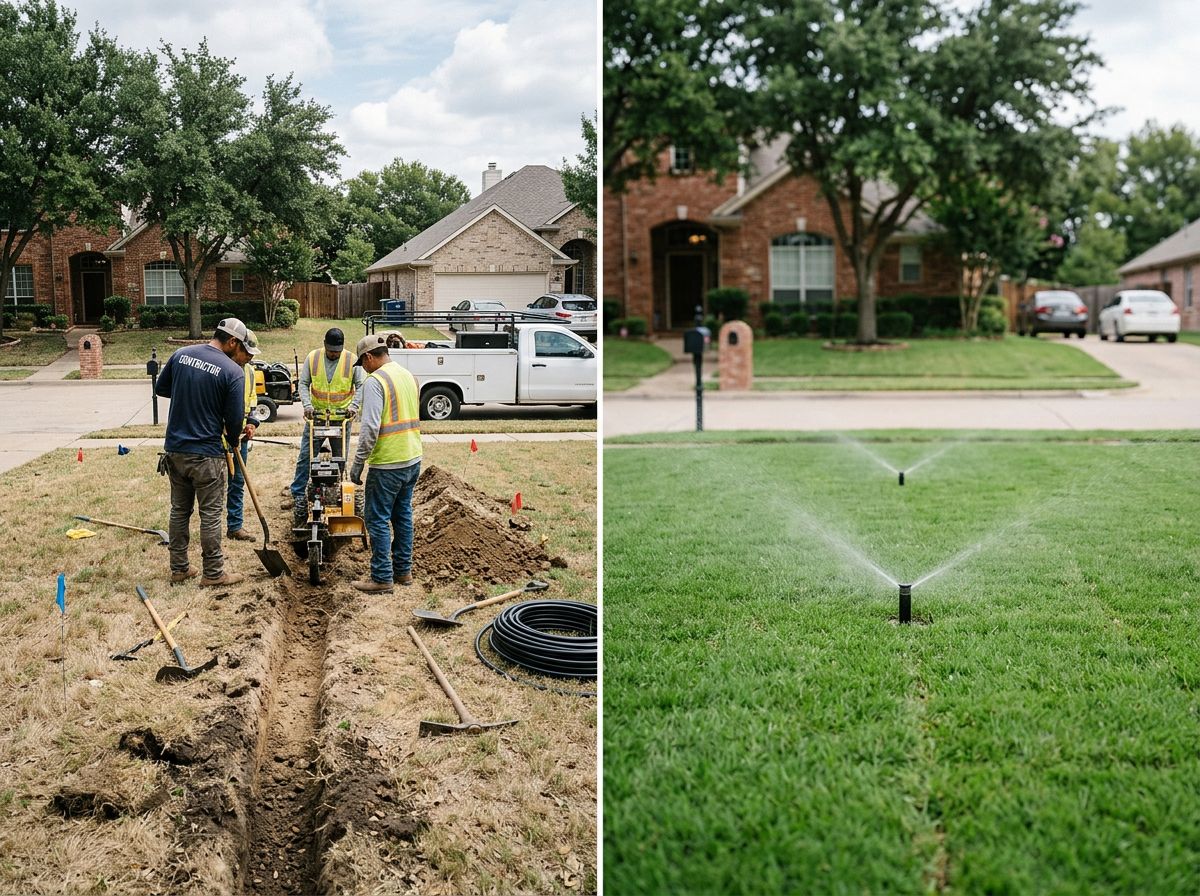 Lawn Sprinkler System Contractor job in McKinney — before and after