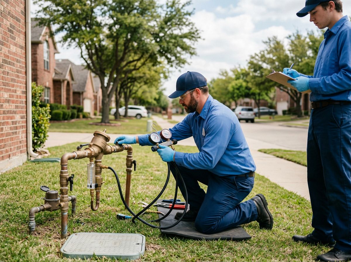 Accuracy Backflow crew performing Backflow Testing