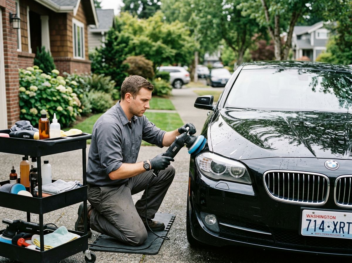 Auto Detailing professional at work in your area