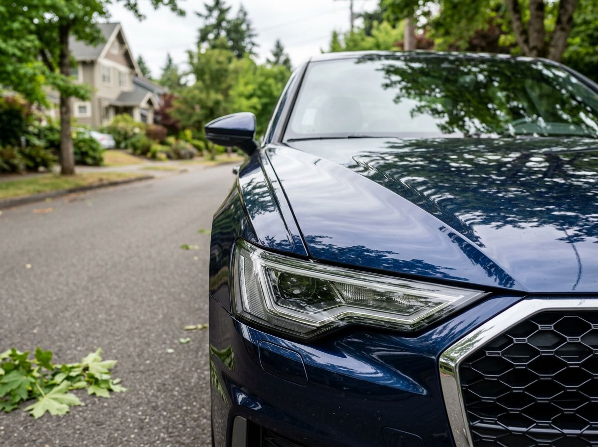 Close-up of finished Auto Detailing work